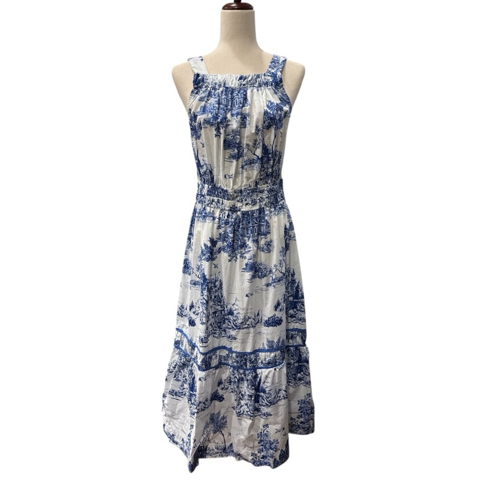 Umgee Landscape Print Sleeveless Maxi Dress New
